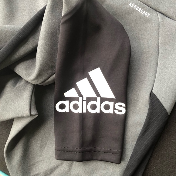 ADIDAS Primegreen Aeroready Big Logo Yoga Leggings Large High Waist Pocket NWT - Picture 7 of 13